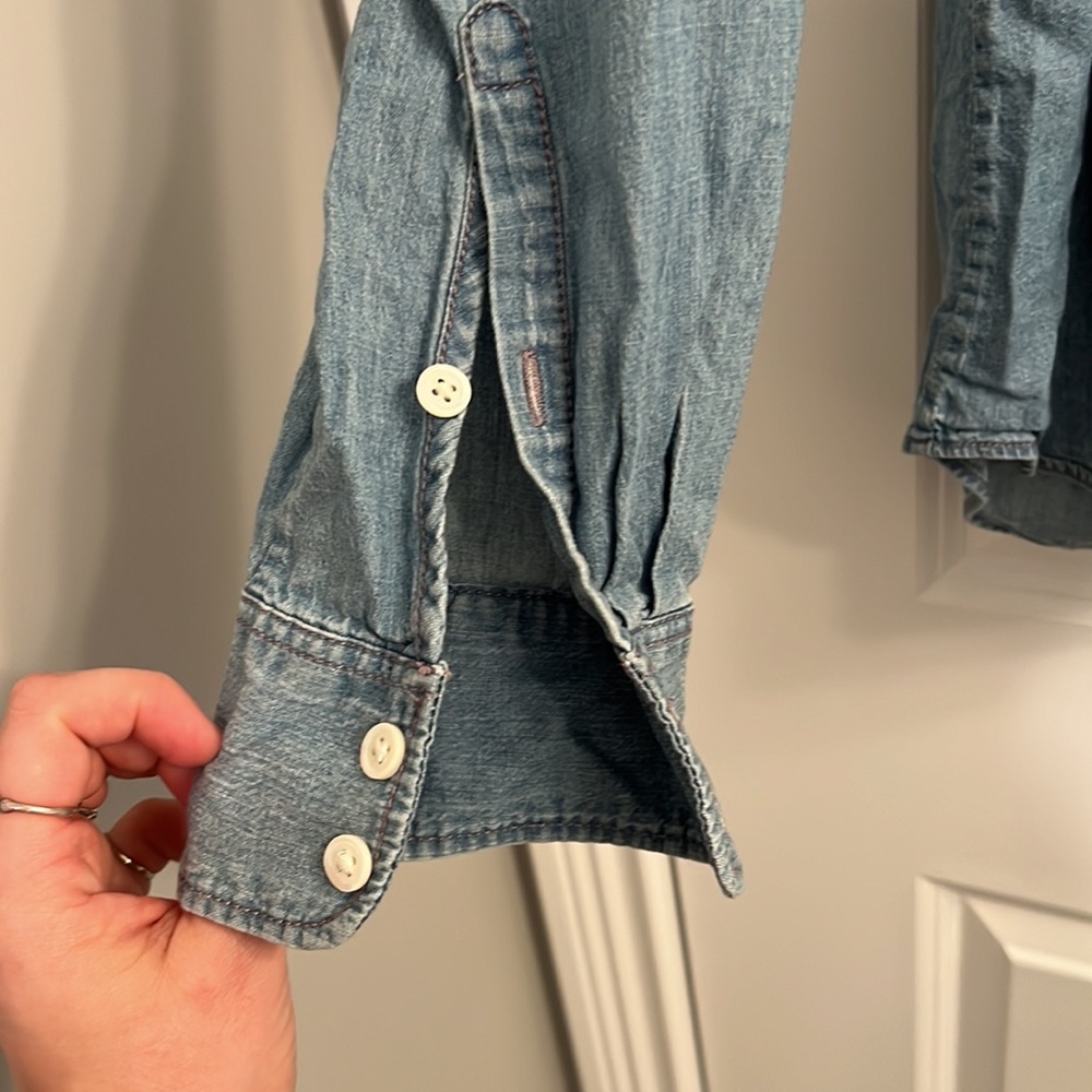 J. Crew Chambray Button-Down Blouse 8 - image 6